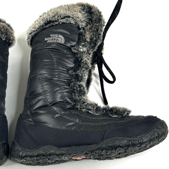 The North Face Appy Women's Winter Boots Black Quilted Puffer Goose Down Size 7 - Picture 9 of 14